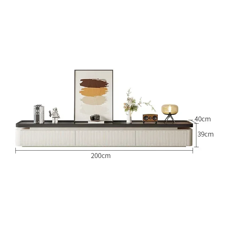 Modern Tv Stand Load Bearing No Assembly Required Foldable Design High Quality Long Lasting Noise Free Anti-Tip Design