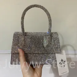 Glitter Diamond Top Handle Bags Bling borse a mano da donna nuovo arrivo per il tempo libero ascella Shopping borse a tracolla di tendenza di marca da donna