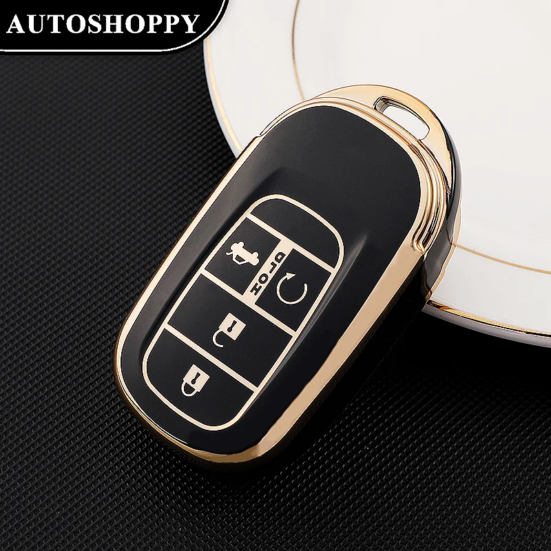 

All-inclusive Soft TPU Car Key Case Cover Remote Fob Shell Protector For Honda CRV City Civic Accord HRV Vezel 2020 2021 2022