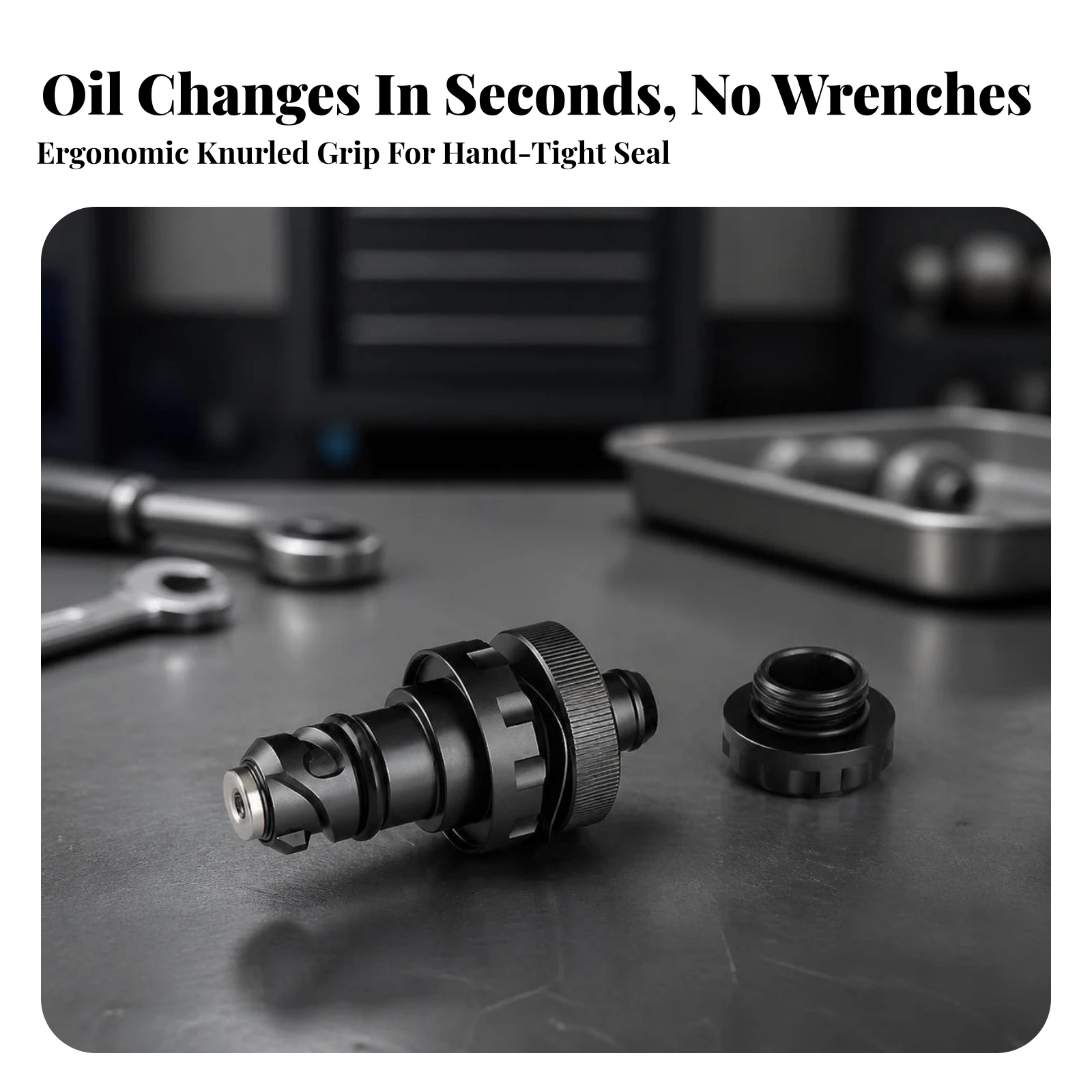 Engine Oil Drain Device Easy-Grip Oil Quick-Drain Tool Steel Cap with Rubber Seal Compact Washer Long-Lasting for Car Owners