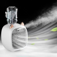Portable Mini Air Conditioner Fan USB Air Cooler Fan Humidifier 3 Speed 2 Mode Spray Mute Cooler for Office Desk Cool Fans