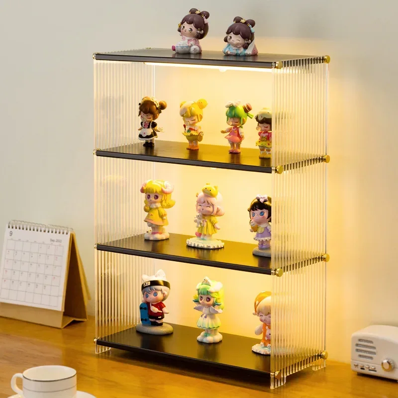 Blind Box Display Stand Figure Display Case POP MART Lego Doll Building Block Storage Desktop Acrylic Storage Box Classic