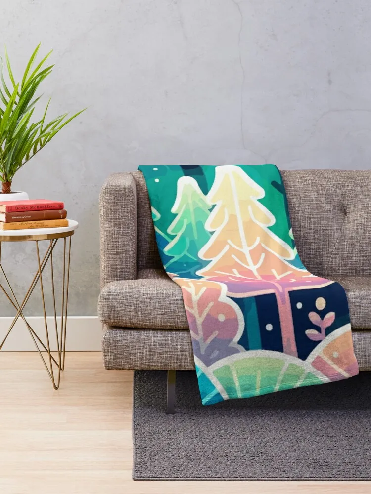 Enchanted Nightlight Whimsical Forest Throw Blanket Sofa Quilt For Decorative Sofa Blankets