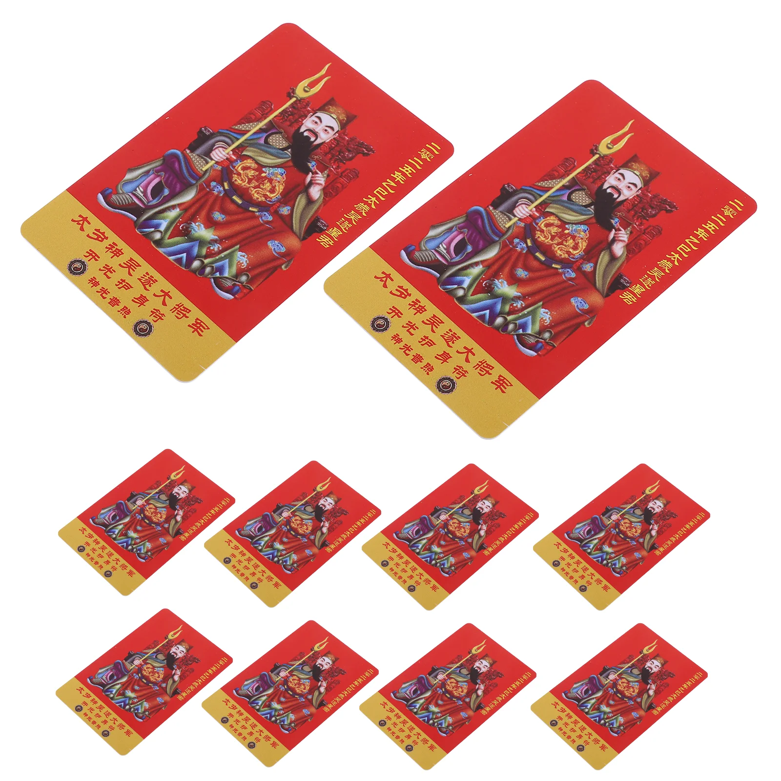 

10pcs Li Cheng General Tai Sui Card Chinese Amulet Powerful Protection Against Negative Energy Brings Luck Prosperity For Home
