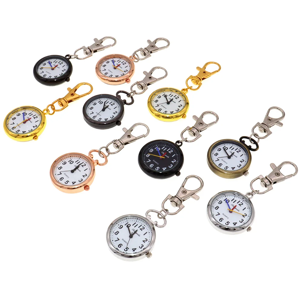 High Quality Pocket Watch Necklace Quartz Pendant Watch with Gift Bag Kids Men Women Student Chain Watch Keyring Key Watches