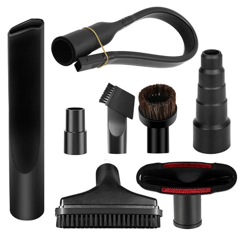 B58B-Household Cleaning Attachments 8 Pieces For Vacuum Cleaner- For Shop Vac Accessories-2 1/2 In To 1 1/4 In Hose Adapter