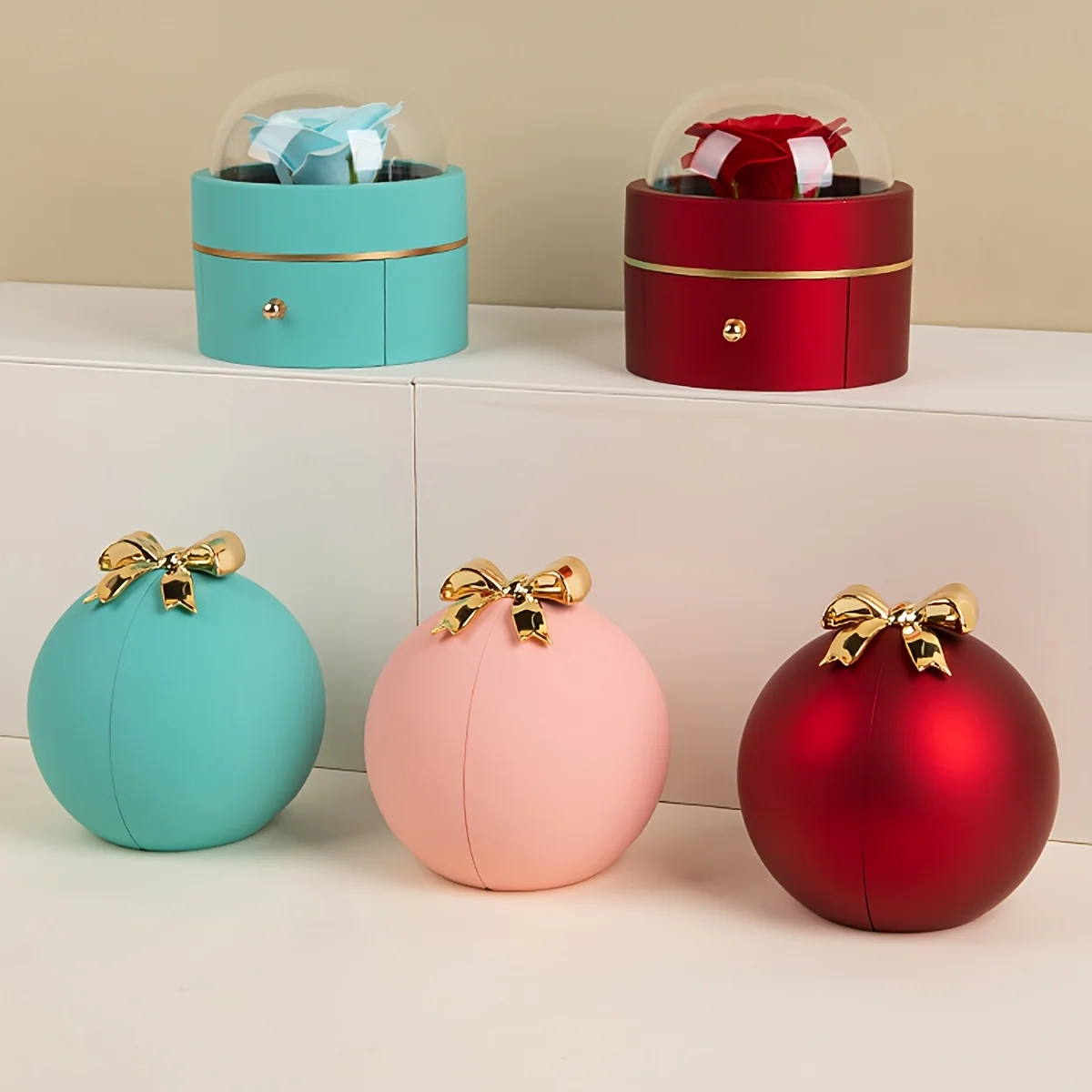 

Подарочная коробка для украшений из бархата в форме круга на День святого Валентина, для парных колье и колец, для предложения руки и сердца, упаковка для рождественских праздников, органайзер