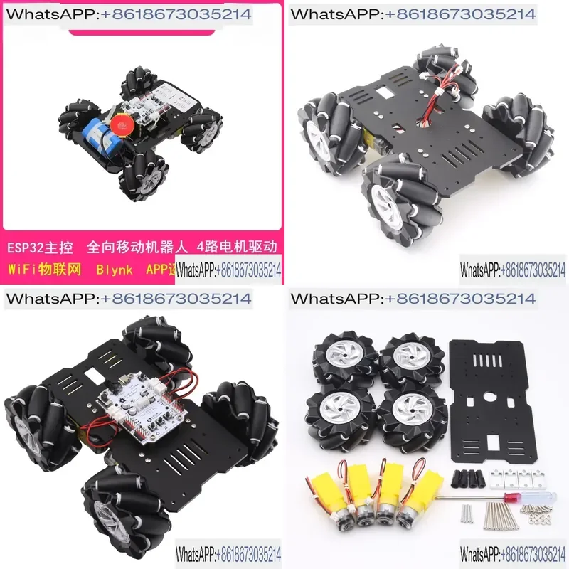 ESP32 Master Control Omnidirectional Trolley Line Finding Obstacle Avoidance Remote Control Compatible with Programming