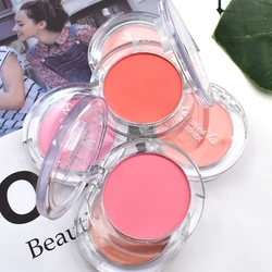 6 Colors Single Blush Palette Face Cream Concealer Foundation Powder Waterproof Lasting Face Rouge Powder Natural Peach Blusher