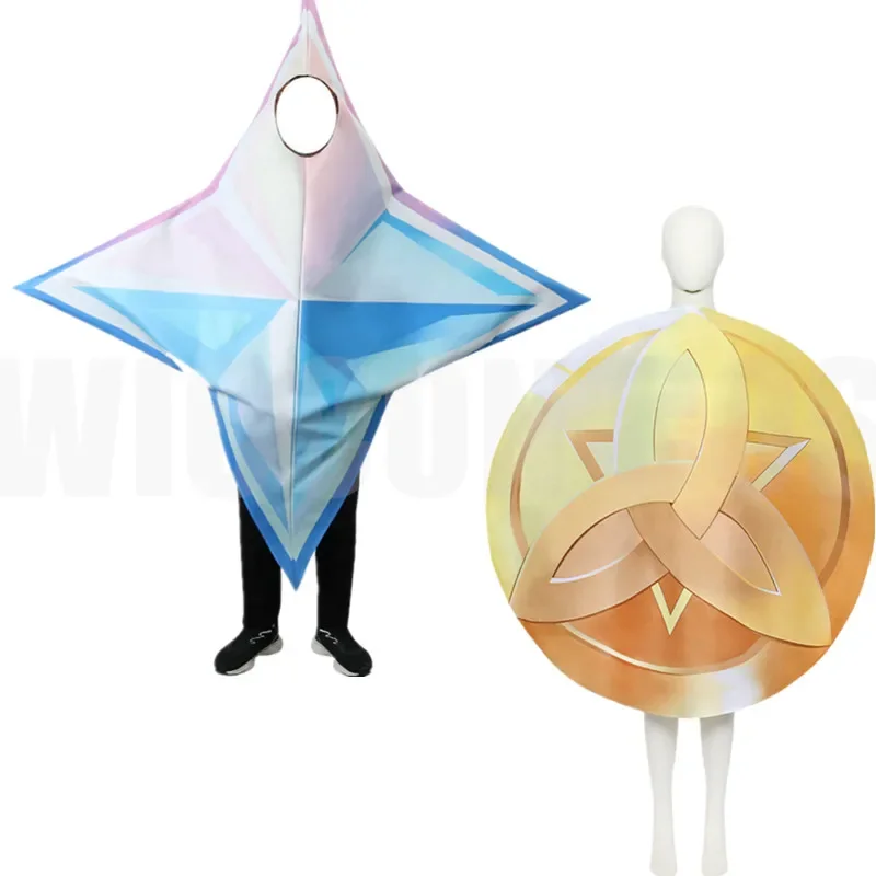 Anime Genshin Impact Primogems Cosplay Costumes Game Pentagram Giant Genshin Mora Outfits Pendant for Halloween Clothes