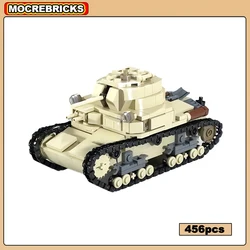 WW2 Italian Medium Tank Carro Armato M13/40 Military Main Battle Tank MOC Building Blocks Model Technology Kid's Bricks Toys Set