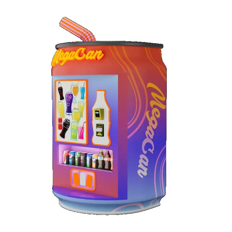 2026 New Version Stainless Steel Drink Beverage Refrigerator Vending Machine 200-300 Capacity Multiple Payment Customized