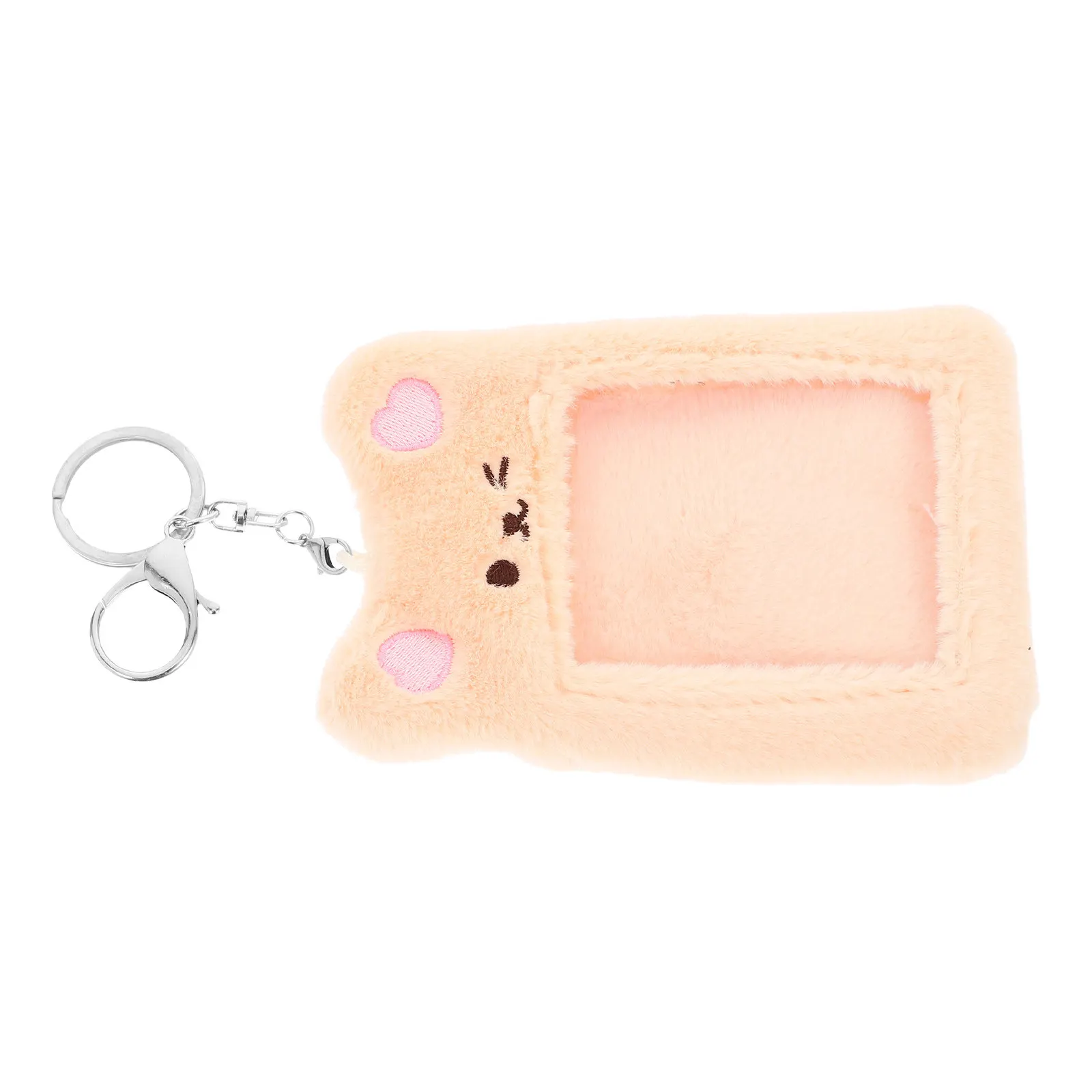 Cartoon Soft Touch Card Holder Clear Transparent Front Pocket Clip for Students Women Travel School Camping Hiking Gift