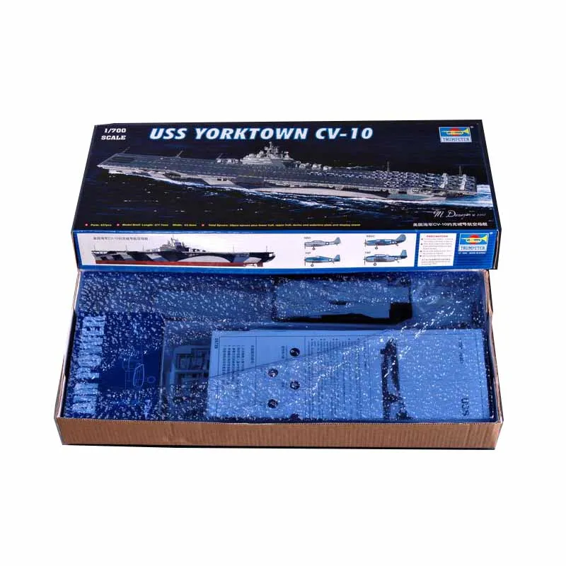 

Trumpeter 1/700 05729 USS Yorktown CV-10 Aircraft Carrier Ship Plastic Assembly Model Toy Building Kit