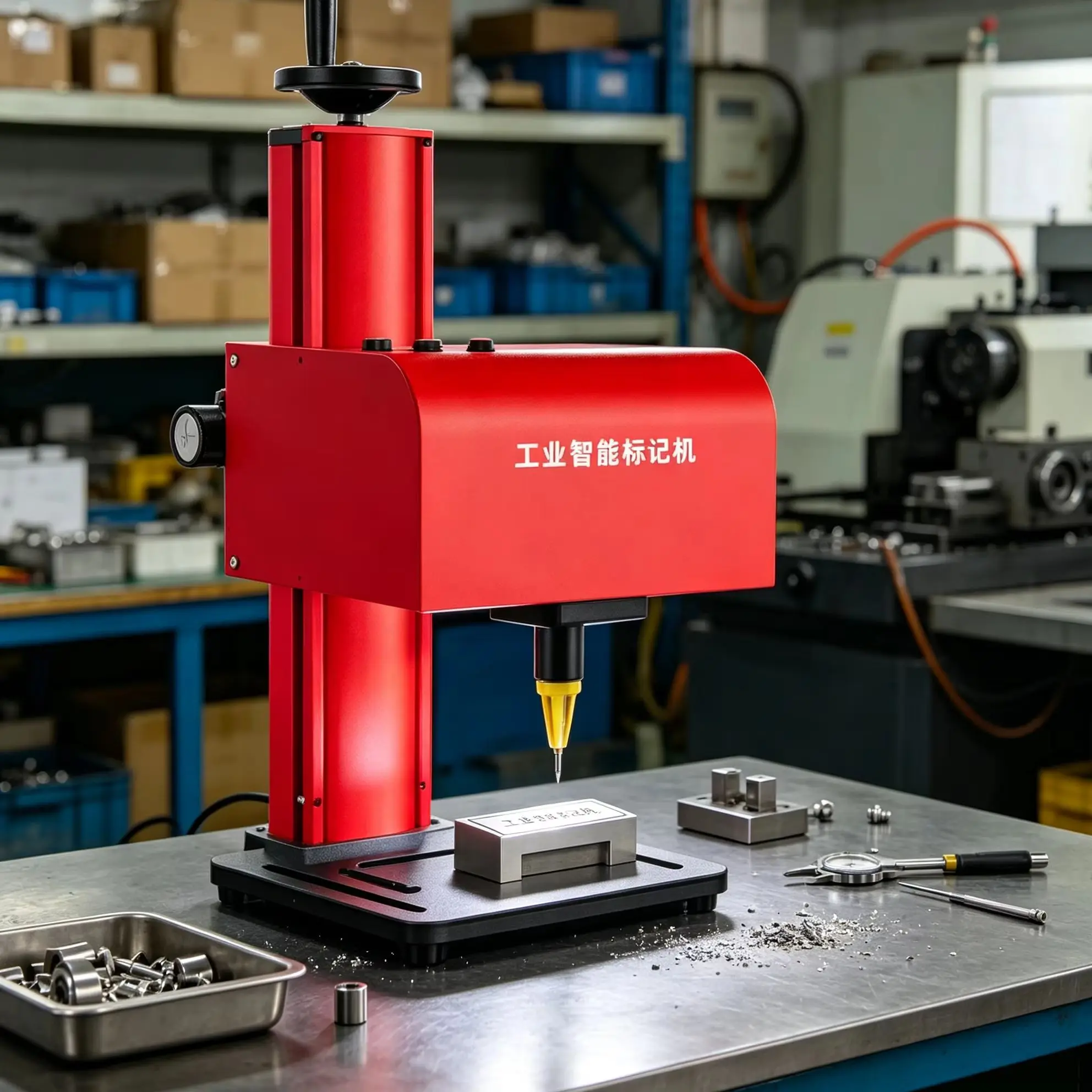 Desktop Pneumatic Marking Machine Touch Screen For Car Frame VIN Code Nameplate Auto Parts Metal Engraver