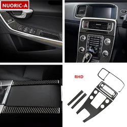 Center Console Navigation Frame Decoration Carbon Fiber For Volvo S60 V60 2011-2019 RHD Car Styling Air Outlet Cover Trim