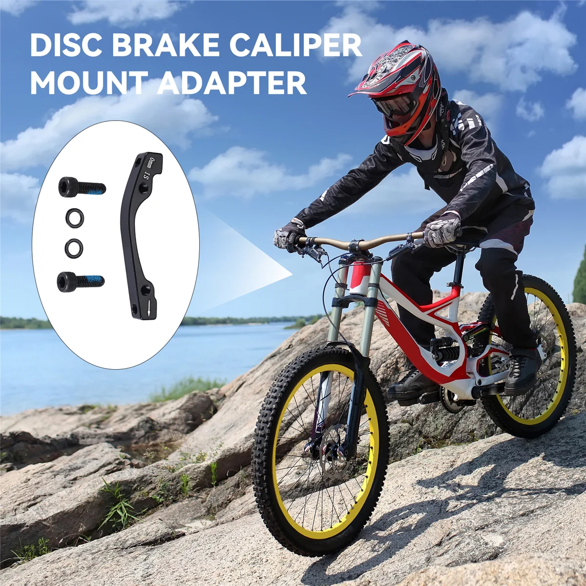 Адаптер крепления суппорта дискового тормоза A26P имеет/передний, 160 мм, задний, 140 мм для Shimano Hayes Mtb