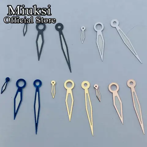 Miuksi 실버 골드 블랙 화이트 시계 바늘 녹색 빛나는 맞춤 ETA 6497 6498 또는 ST3600 ST3620 시리즈 무브먼트