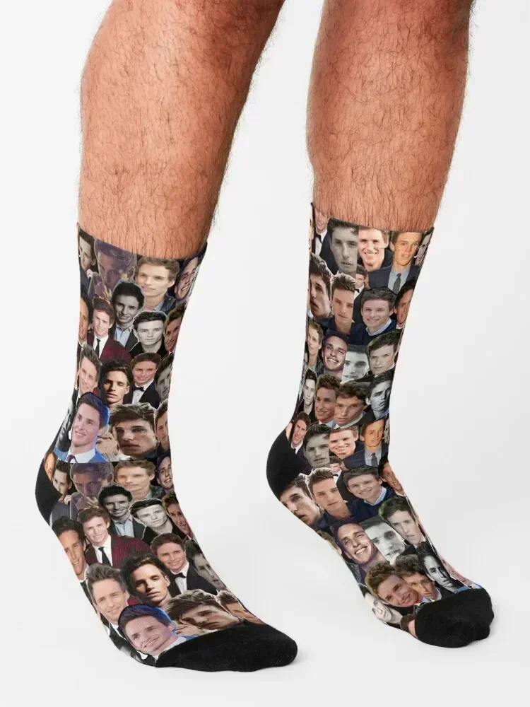 Eddie Redmayne Collage Socks custom sports and leisure cycling moving stockings Socks Men Women's
