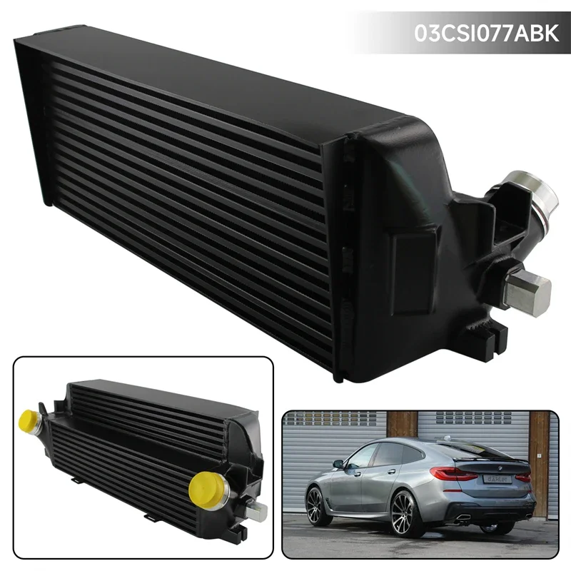 Ladeluftkühler-Kit Tuning Competition passend für BMW G30 G31 520/540D G32 620D/640D G14/G15/G16 840d B57 Motor Schwarz