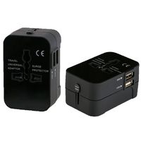 Universal AU US UK EU 2 USB Travel Plug Adapter All In One Wall AC Power Charger Plug Converter Socket For Mobile Phone Pad Fan