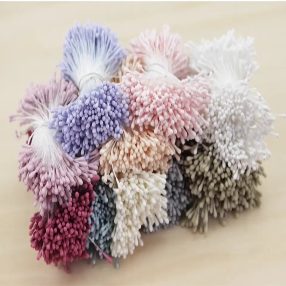360pcs 2mm Artificial Flower stamen Moulti Options Mini Pearl Floral pistil DIY Accessories For Wedding Party Home Decoration - 6