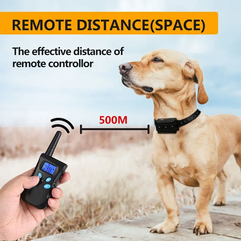 

Anti Bark Device Dog Trainer, Barking Stop, Automatic Hand Movement, 2 in 1 Electric Shock Collar for Small and Medium , 500m