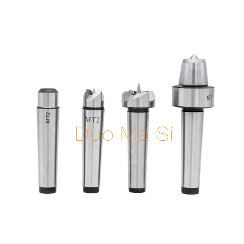 4Pcs MT1/MT2 Wood Lathe Turning Tool Spur Live Center Set Taper Tool For Wood Metalworking Bored Tailstock Lathe Milling Machine