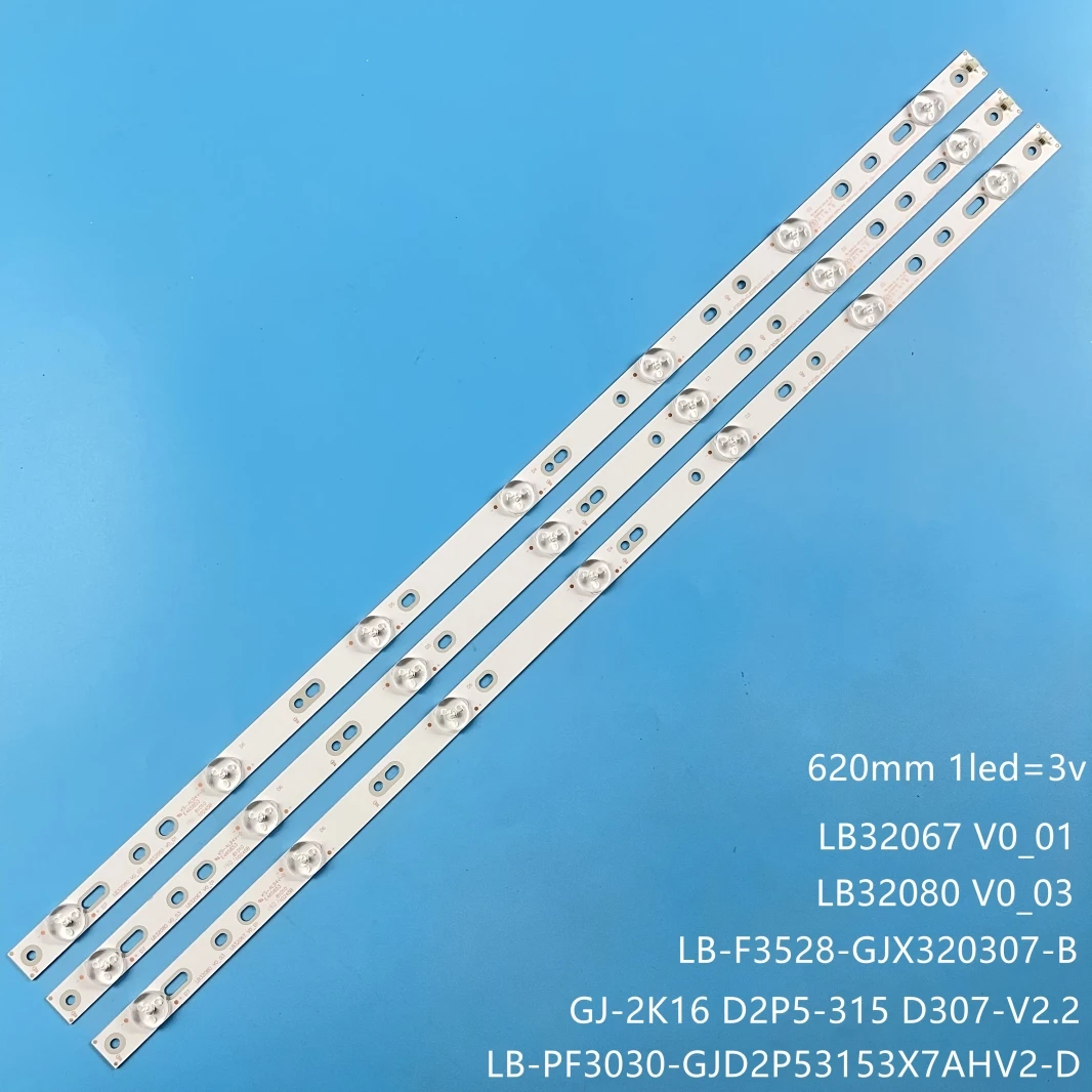 LED backlight strip (3) for 32PFS6402/12 LB32080 V0_01 32HFL3010T/12 32PHT4201 32PFT4131 32PHH4101 32LJ500 32LH500D 32PFS6401