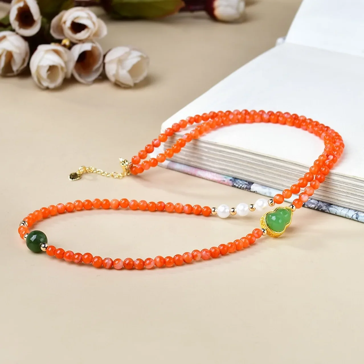 

New Chinese Persimmon Red Nanhong Agate Bracelet Women's Light Luxury Fashion Lucky Bracelet, Jewelry