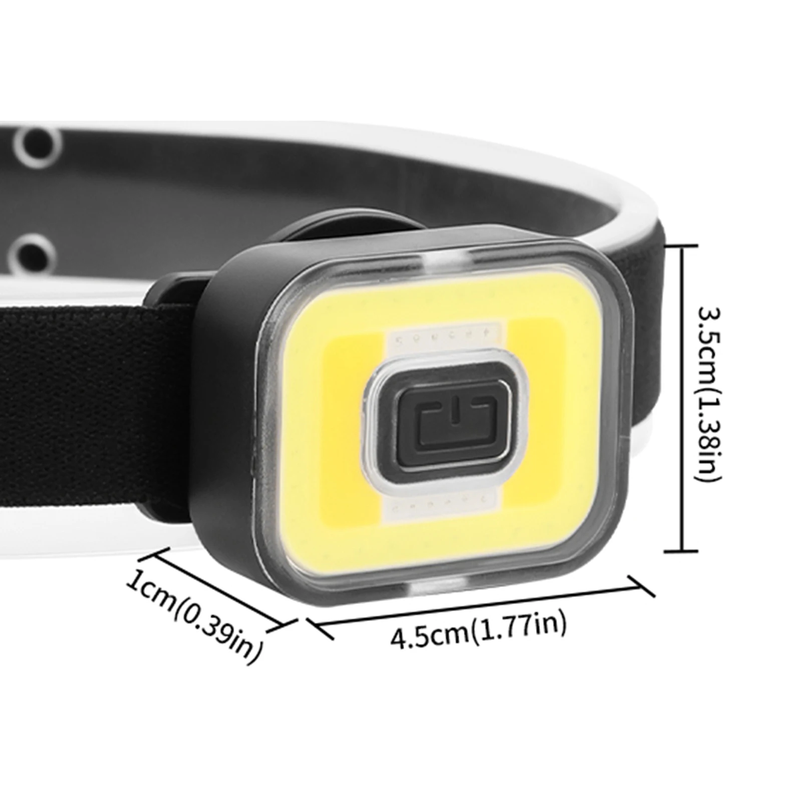 كشاف أمامي COB لشحن USB مع ضوء تحذير أحمر أزرق مصباح أمامي قابل لإعادة الشحن