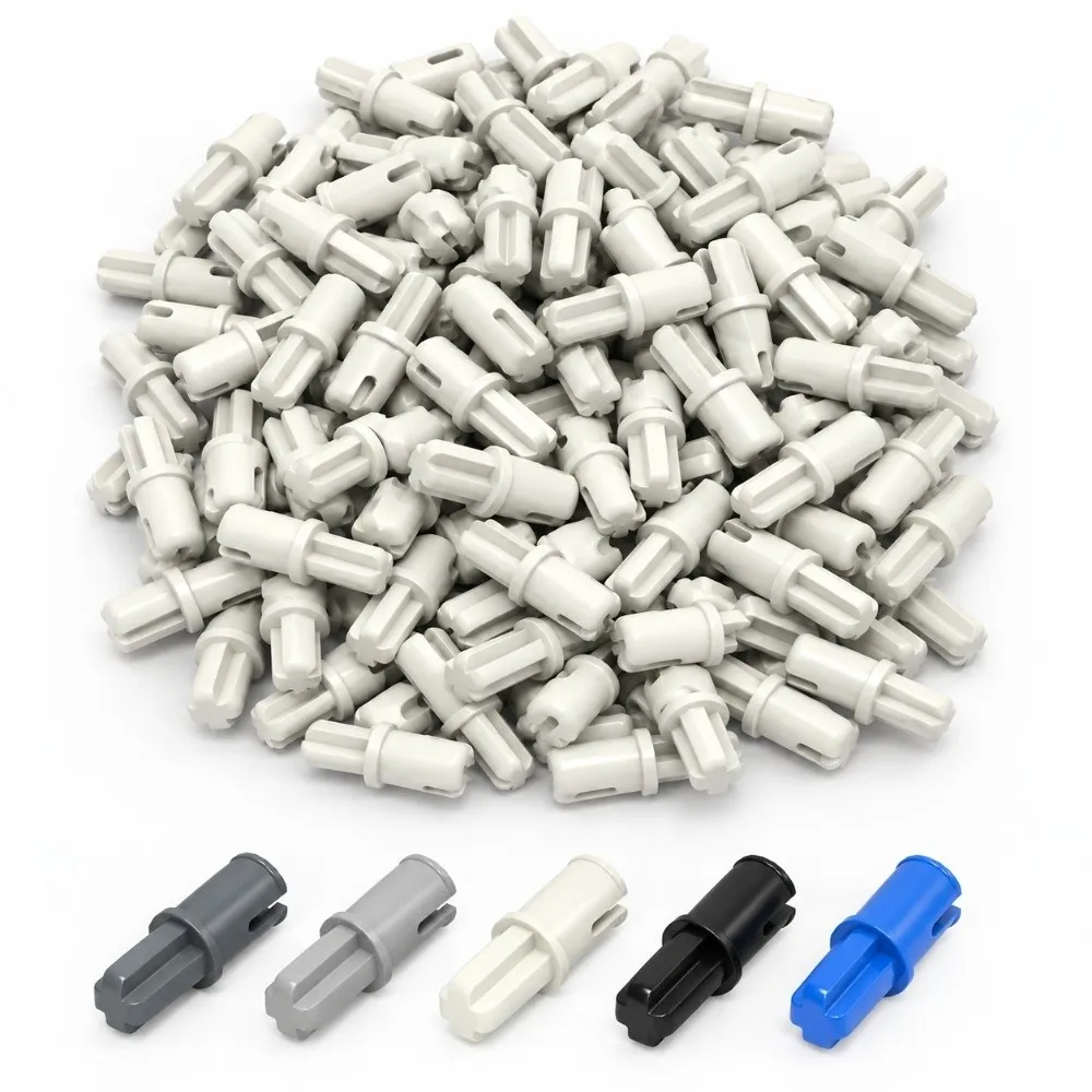 50g About 208Pcs ABS Plastic Building Block Connector Multiple Colors Replacement Cross Axle Pin for Lego 6562 3749