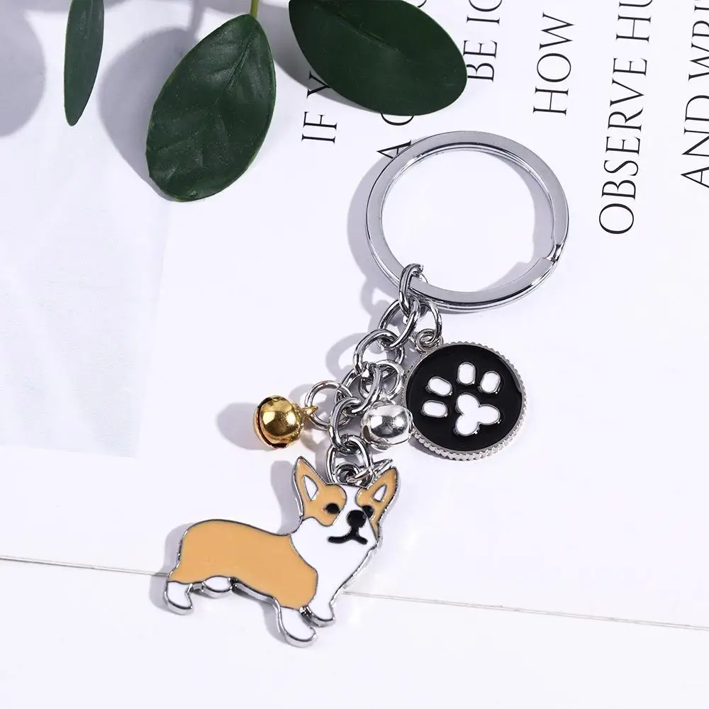 Fashion Bag Jewelry Golden Retriever Maltese Husky Animal Bell Dog Keychain Pet Keyring Dog Pendant Pet Keychain