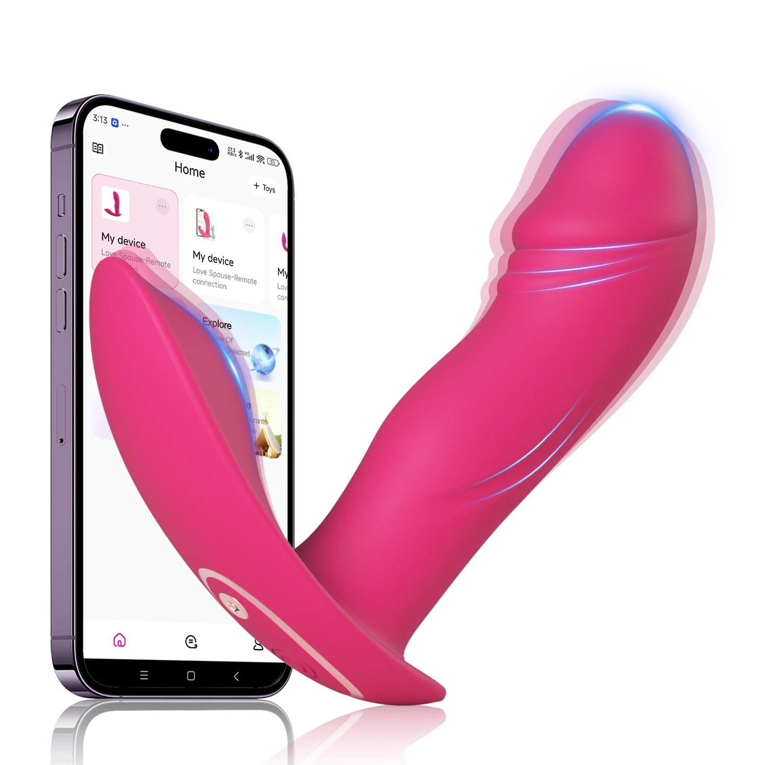 Power Tools App - APP Kontrolü Giyilebilir Yapay Penis Vibratör