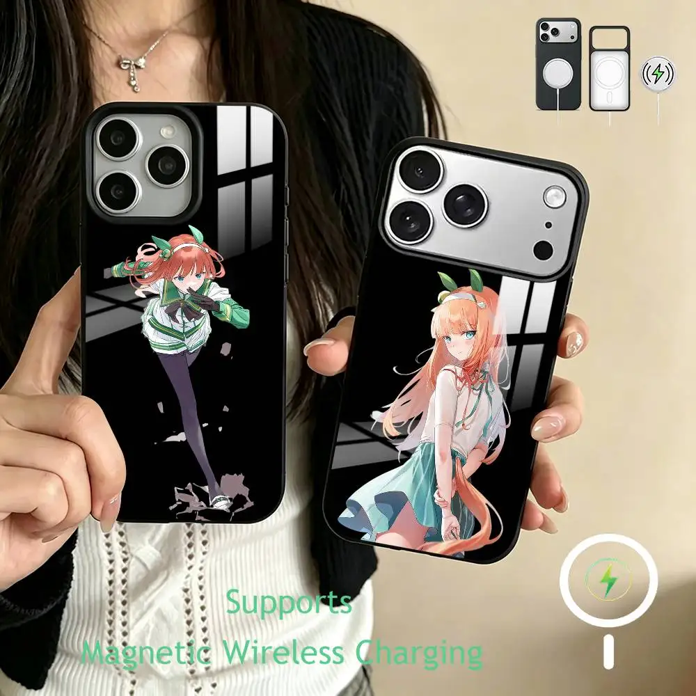 

Silence Suzuka Umamusume Phone Case For iPhone17,16,15,14,13,12,11 Plus,Pro Supports Magnetic Wireless Charging