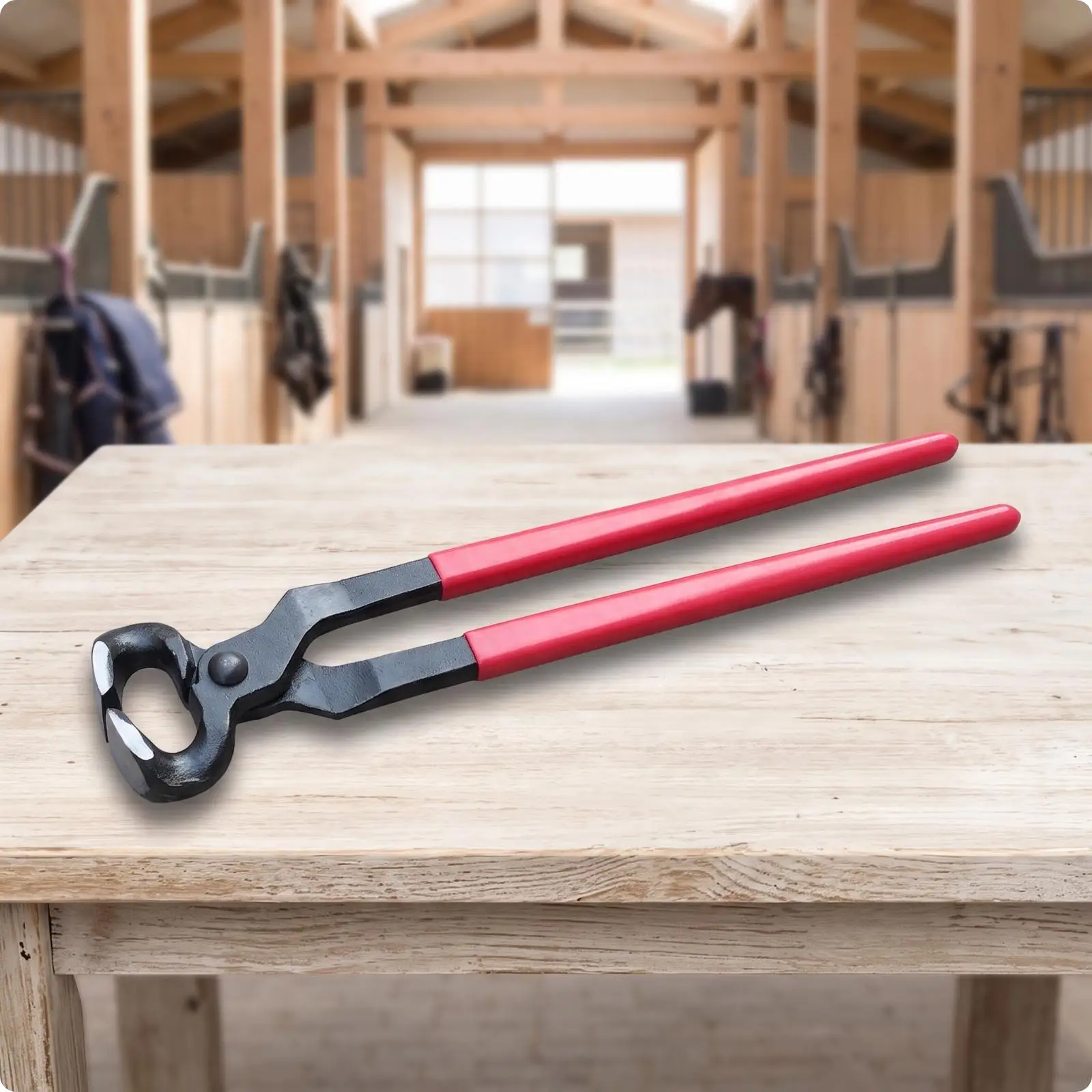 16-inch-hoof-trimmer-curved-gripping-clamping-ends-long-red-handles-farrier-trimmer-for-nail-removal