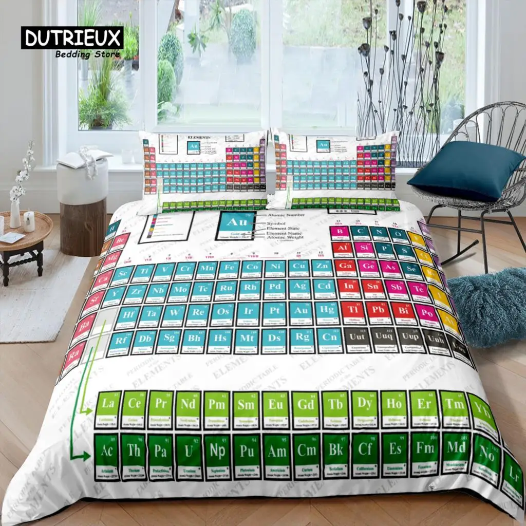 

Luxury 3D Periodic Table of Elements Print Home Living Comfortable Duvet Cover Set Bedding Set Queen and King EU/US/AU/UK Size