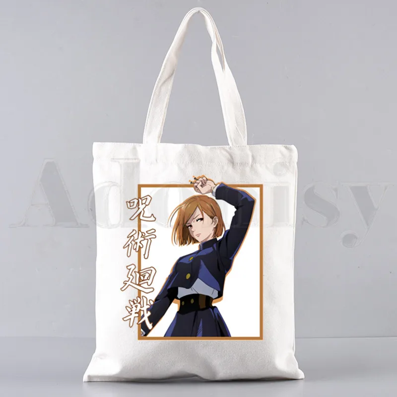 Gojo Satoru Yuji Itadori Jujutsu Kaisen Harajuku Handbags Shoulder Bags Casual Shopping Girls Handbag Women Elegant Canvas Bag