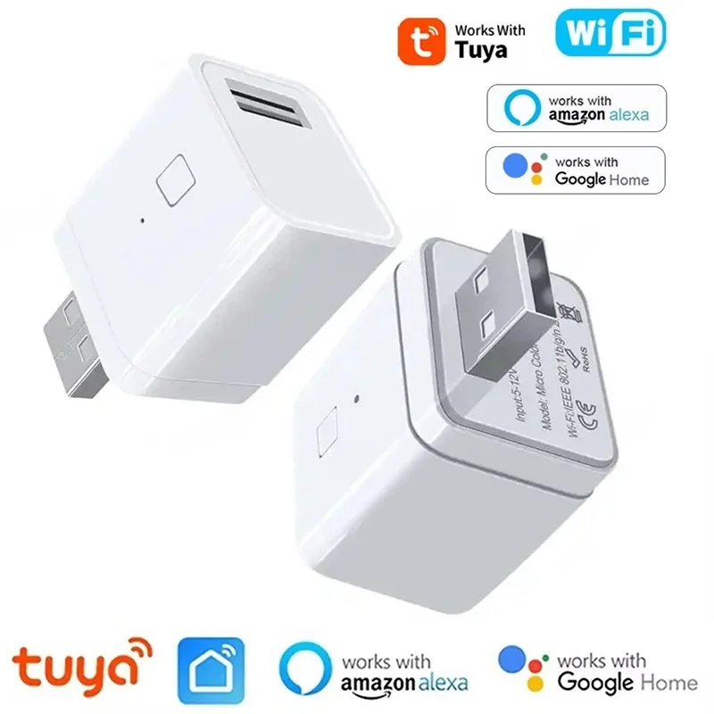 Tuya Zigbee Smart WiFi Mini USB Adaptor Switch 5V Micro USB Power Adaptor Smart Life Control Works With Hey Google Alexa Alice