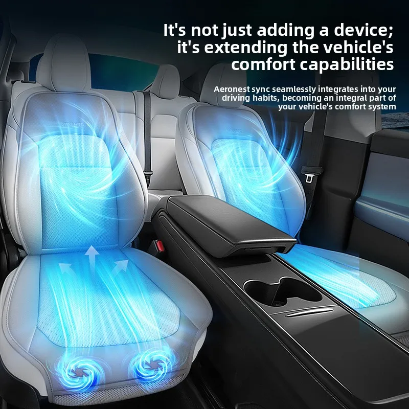 

Powerful Fans Cooling Ventilated Car Seat Cushion Backrest Air Suction Seat Blower Massage Noise Reduction Ventilated Seat Cover