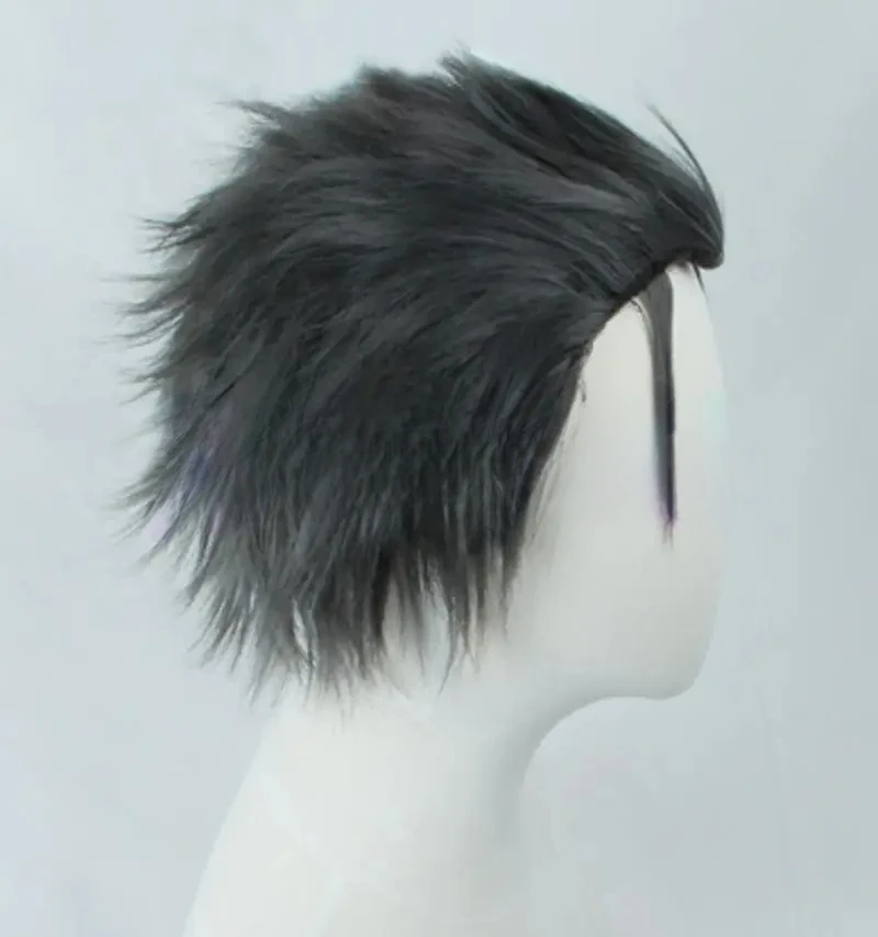 Black Grey Mix Short Synthetic Hair Cosplay Wigs Re:Zero kara Hajimeru Isekai Seikatsu Subaru Natsuki Wig