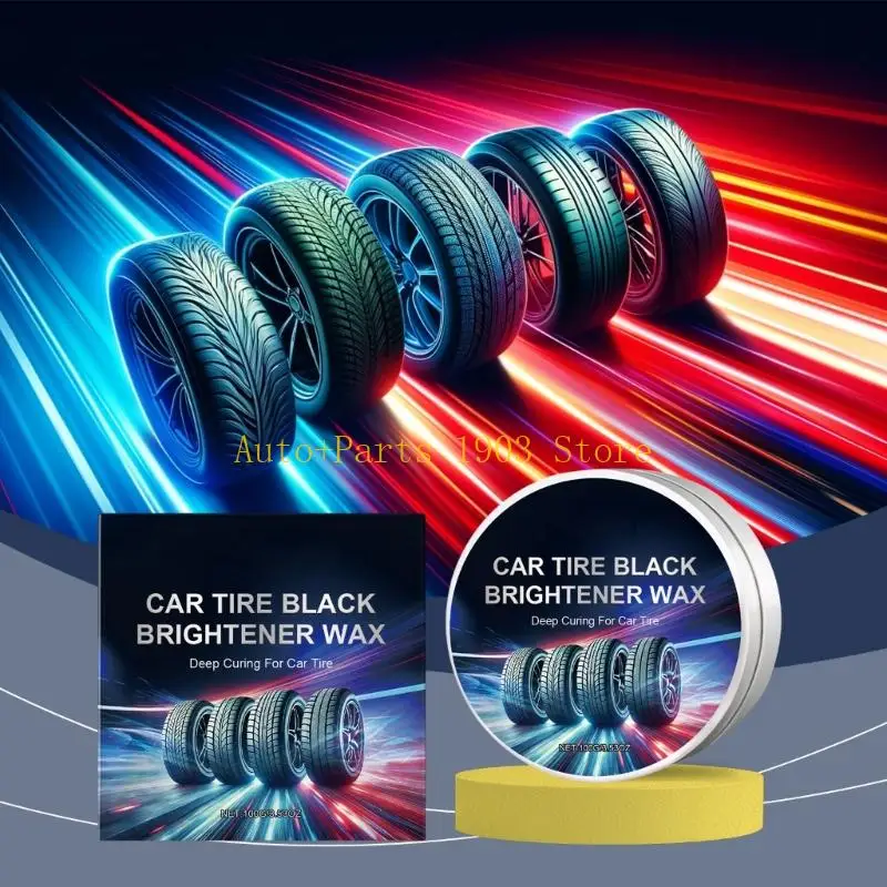 E21C Tire Cleaner Polish Formula Prevent Damage Easy Application Sponge Include