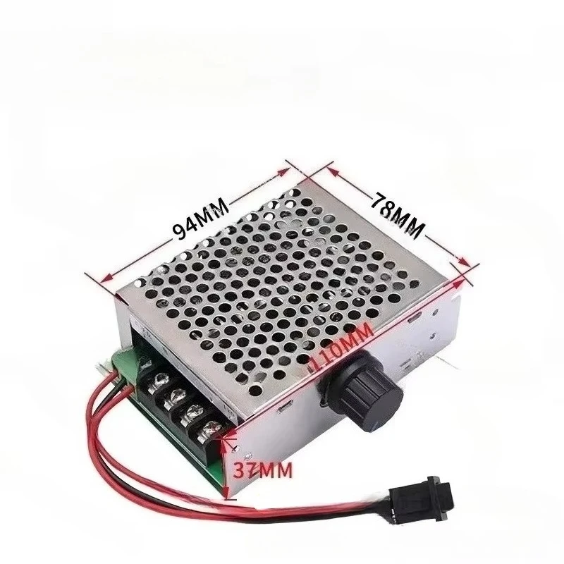 12V-48V 40A DC Motor Speed Controller, High Power Adjustable RPM Regulator with Forward Reverse Switch & Knob for DIY