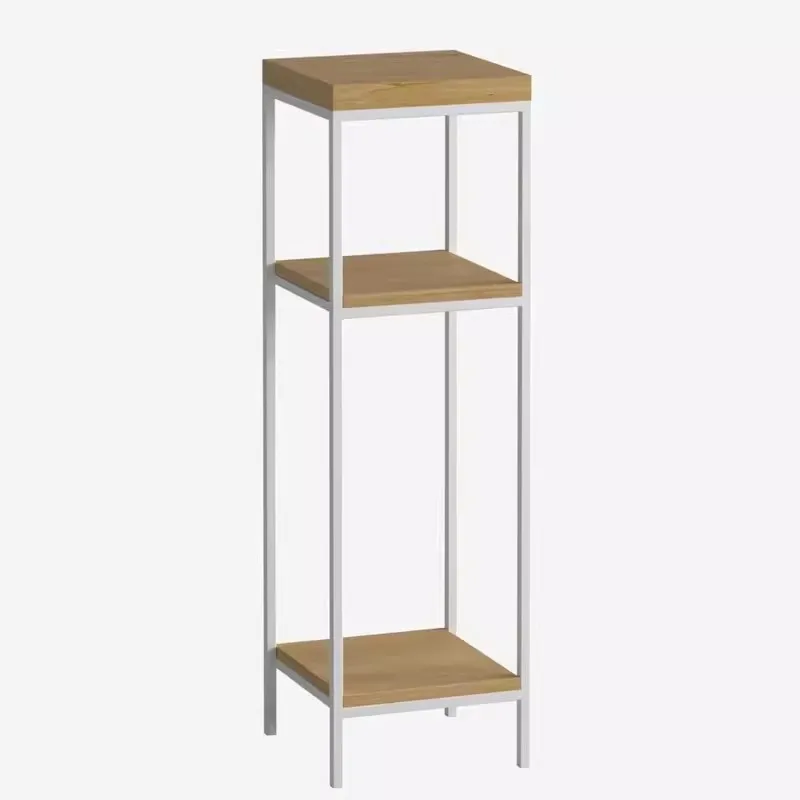

Simple Iron Solid Wood Multi-Layer Side Table, Small Square Table, High Foot Flower Rack, Sofa Side Table , Bedside Storage Rack