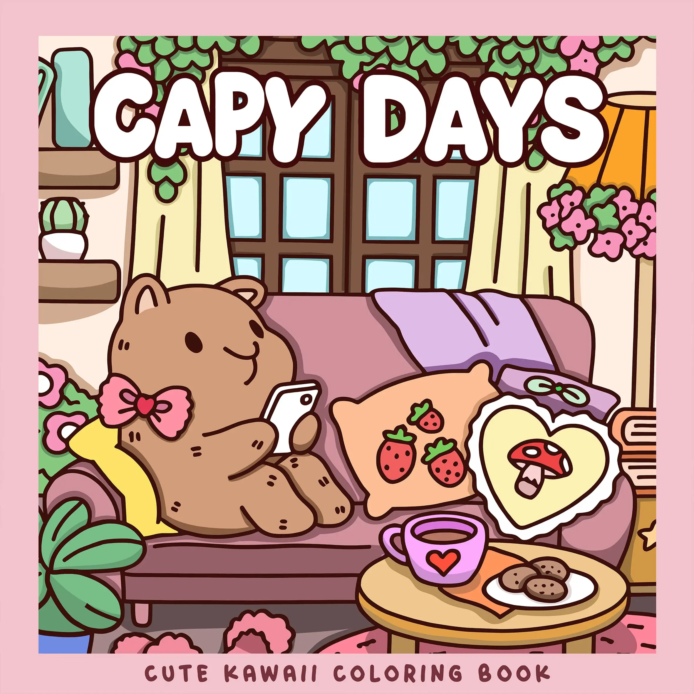 

CAPY DAYS Bold-easy Patterns Coloring Book for Adults Cute Drawing Book Perfect Gift for Party and Birthday