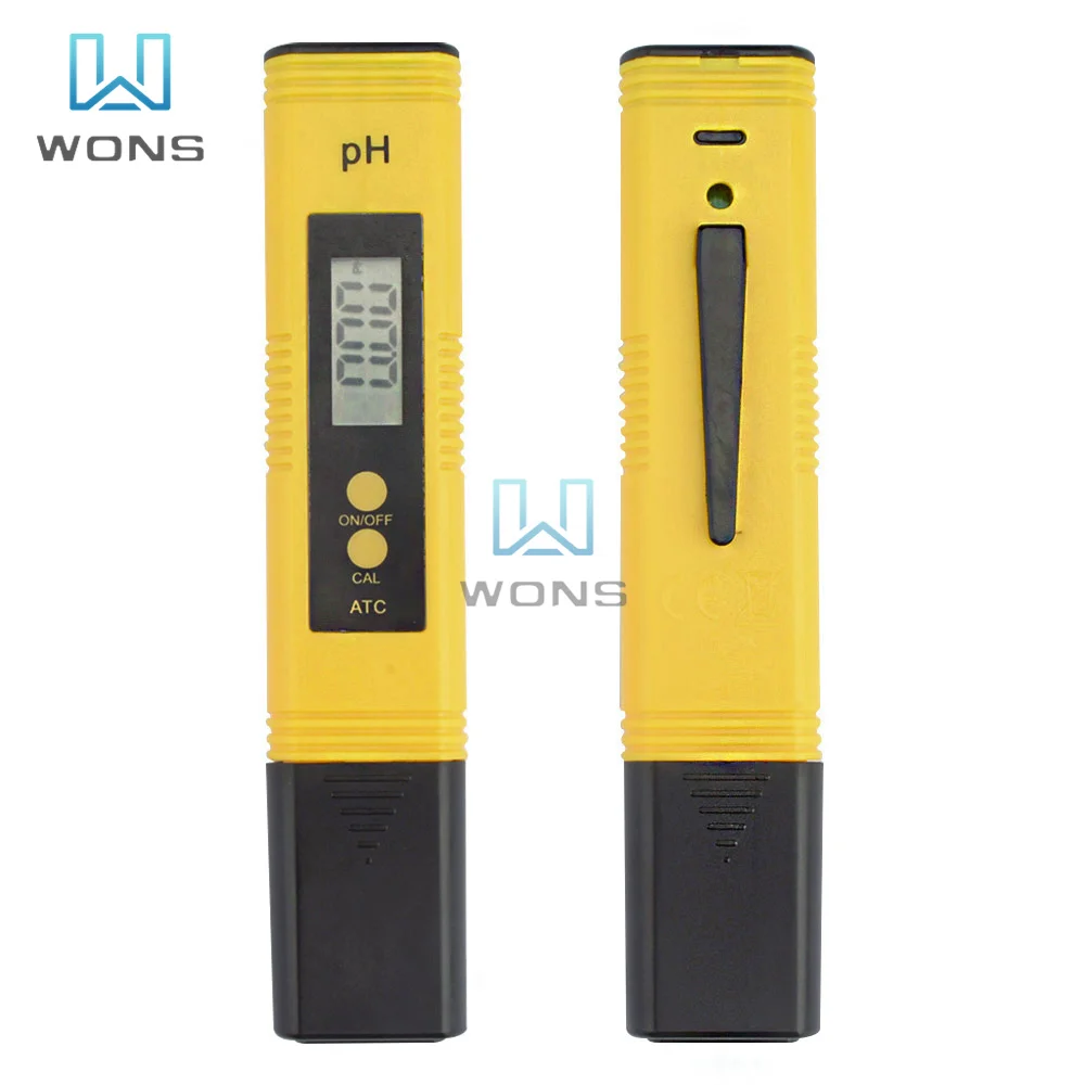 PH Test Pen of Tester Accuracy 0.01 Aquarium Pool Water Wine Urine Automatic Calibration LCD Digital Two Button Test Tool