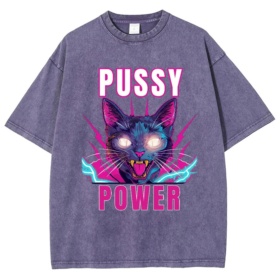 Men's Washed T Shirt,Pussy Anime T-shirt, Guts Skull Knight Graphic Printed TShirt, 100% Cotton Short Sleeve Unisex Streetwear