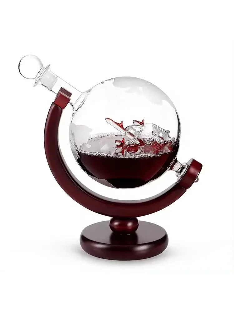 30Oz Whiskey Globe Decanter 850ml Crystal Glass Bourbon Vodka Wine Bottle Carafe Anniversary Unique Birthday Christmas Gifts