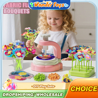 Girls Toys DIY Children's Handmade Fabric Bouquet Handcrafted Set Embossing Machine Toys Interactive Educational Toys for Kids