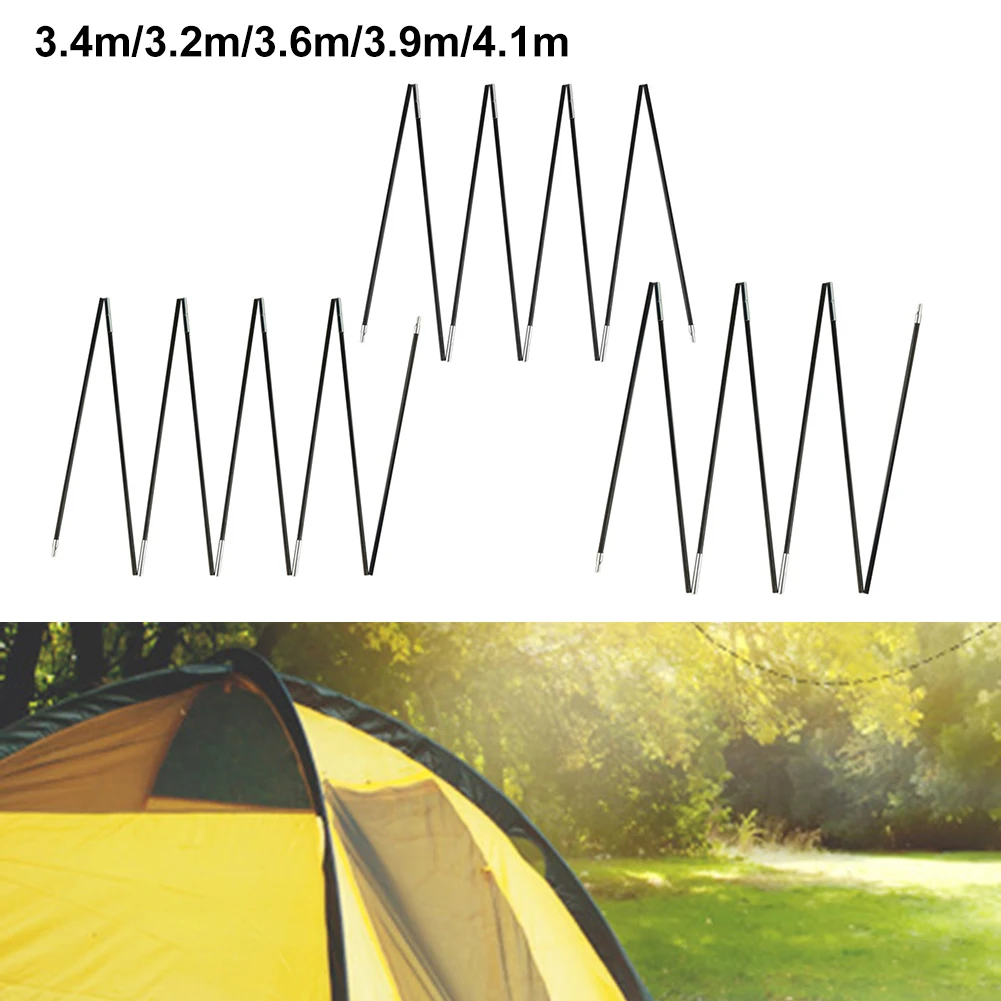 3.2m-4.1m Fiberglass Tent Brackets Foldable Beach Canopy Tent Pole Shelter Tarp Pole For Camping Party Tents Shelters Canopy Rod